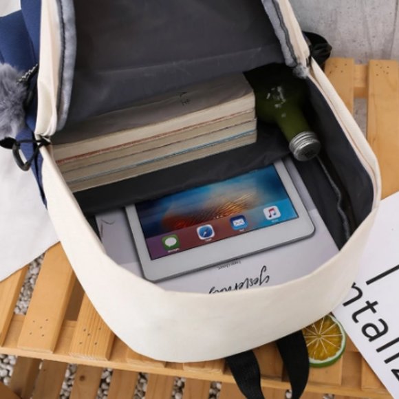 COPY - 4pcs Women Casual Canvas Backpack Letter Printing